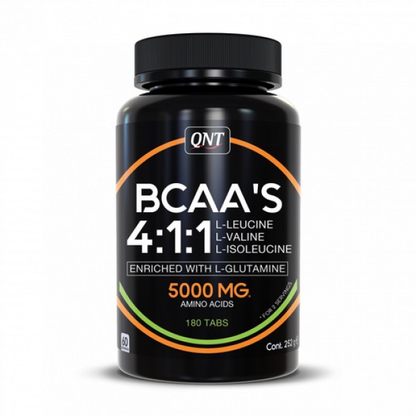 QNT BCAA'S 4:1:1 + L-Glutamine 180 ταμπλέτες QNT BCAA'S 4:1:1 + L-Glutamine 180 ταμπλέτες
